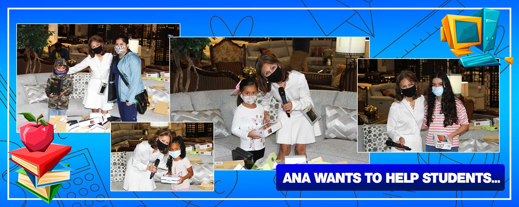 Ana helping students in need