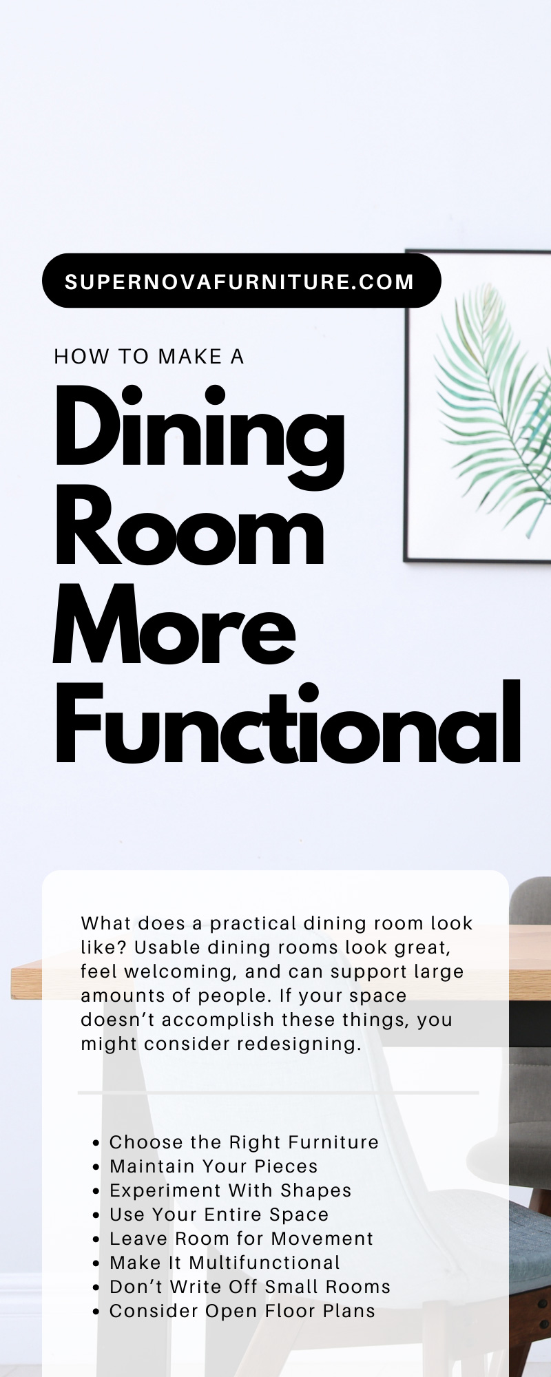 How To Make a Dining Room More Functional